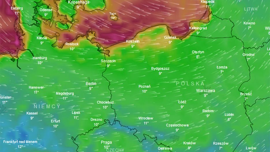 Najsilniej wiać będzie w środę. Nad Bałtykiem i w górach porywy wiatru sięgną 100 km/h