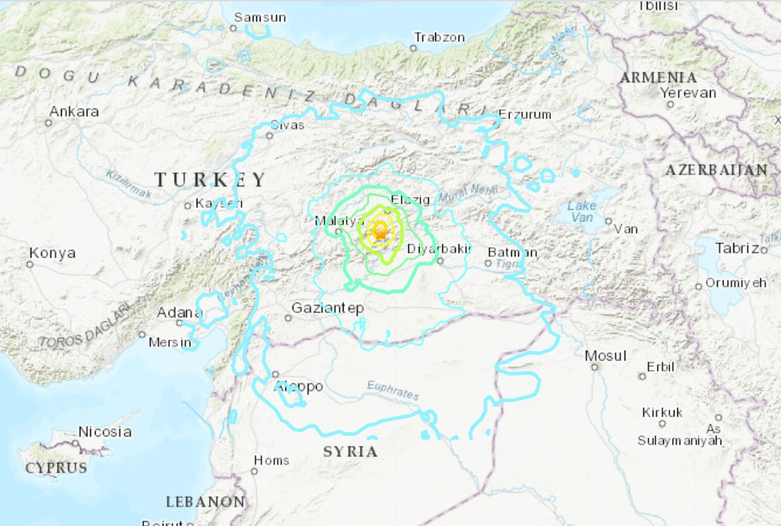 Silne trzęsienie ziemi we wschodniej Turcji. Było odczuwalne nawet w Syrii, Iraku i Libanie