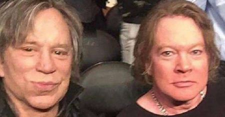 Mickey Rourke i Axl Rose na wspólnym zdjęciu. Nie przypominają siebie sprzed lat
