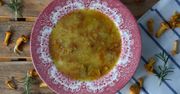 Zupa z kurkami i kaszą jaglaną