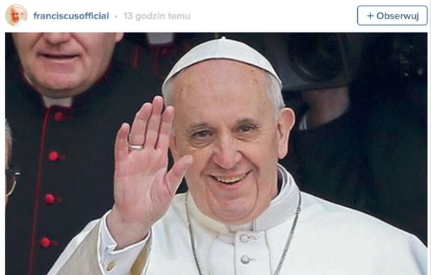 Papież Franciszek ma konto na Instagramie! Wstawił już pierwsze zdjęcia
