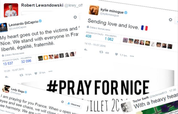 Gwiazdy solidaryzują się z ofiarami zamachu w Nicei