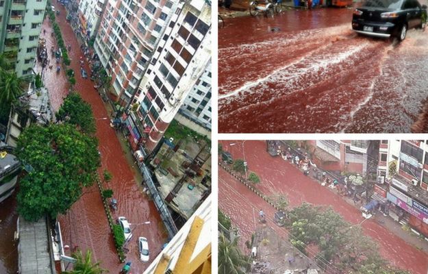 Muzułmańskie święto składania ofiar ze zwierząt sprawiło, że ulice miasta zalała rzeka krwi