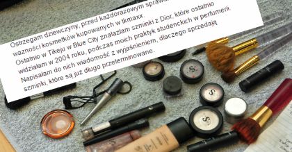 Szminki stoją na półkach od 13 lat. Sprzedawca twierdzi, że są dobre