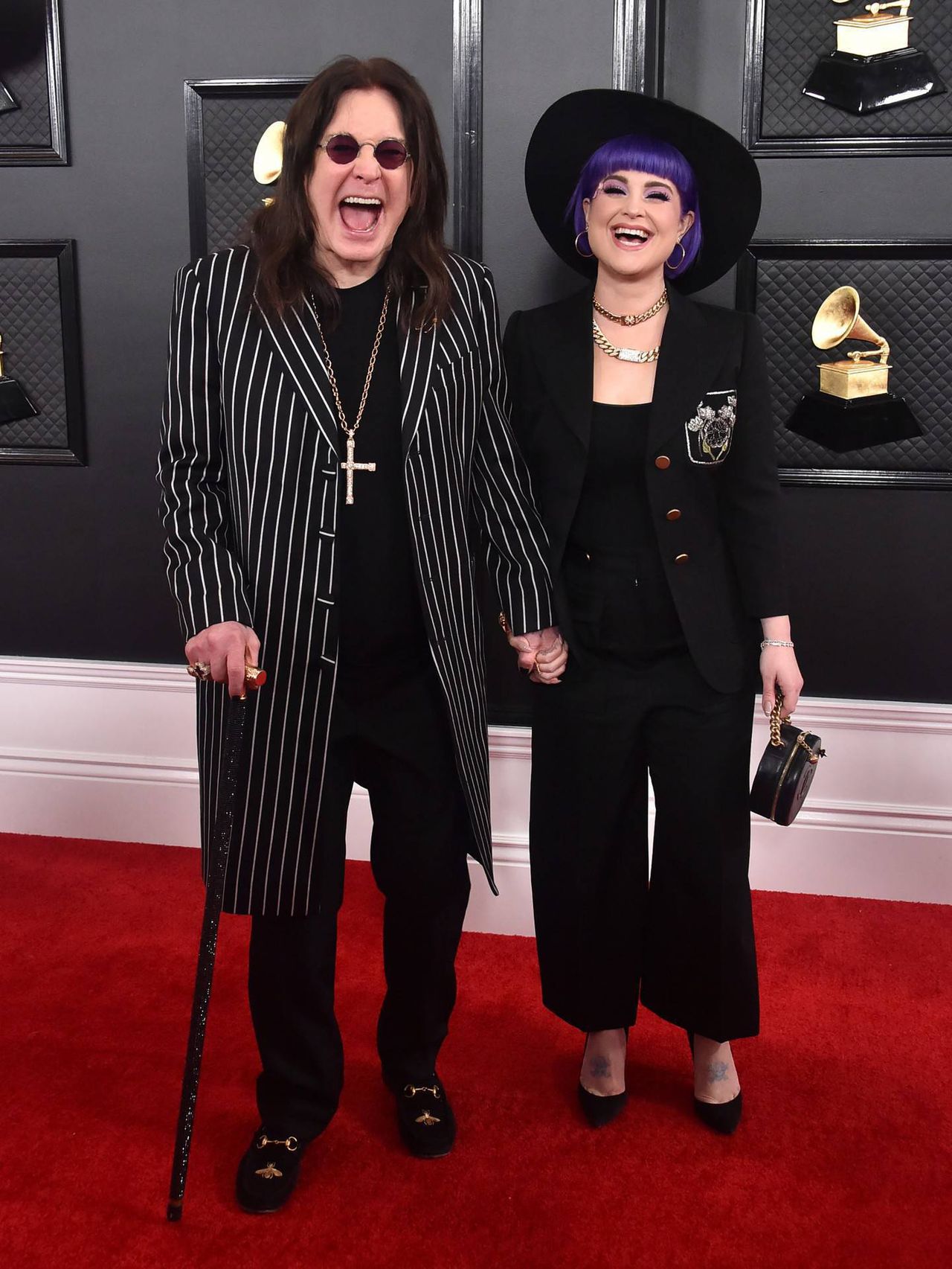 Ozzy Osbourne z córką Kelly na rozdaniu Grammy 2020