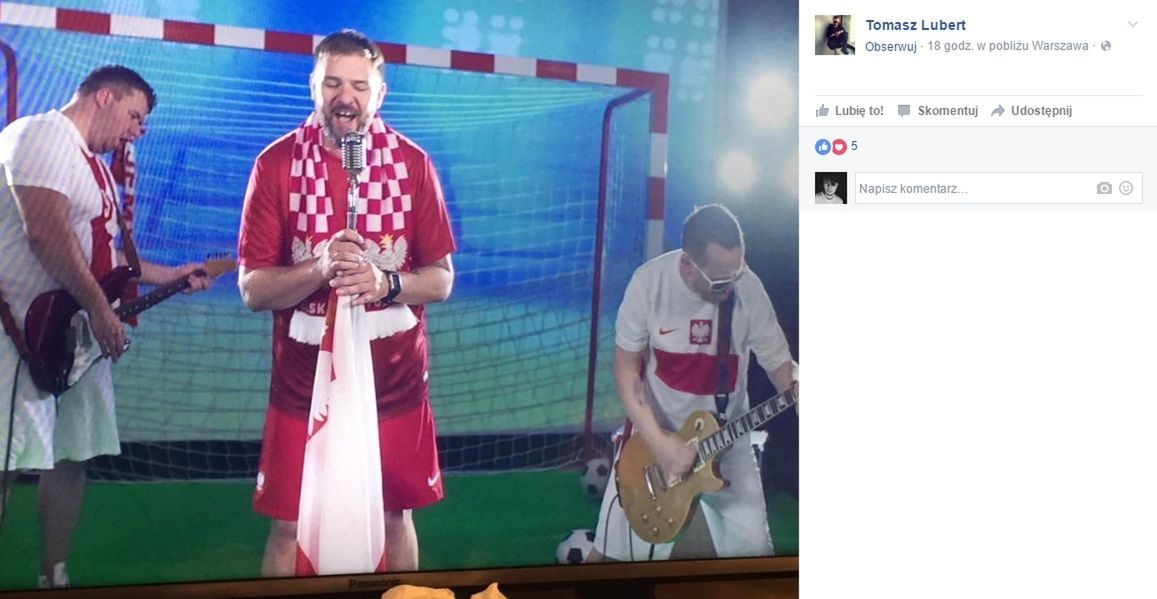 Tomasz Karolak nagrywa teledysk na EURO 2016