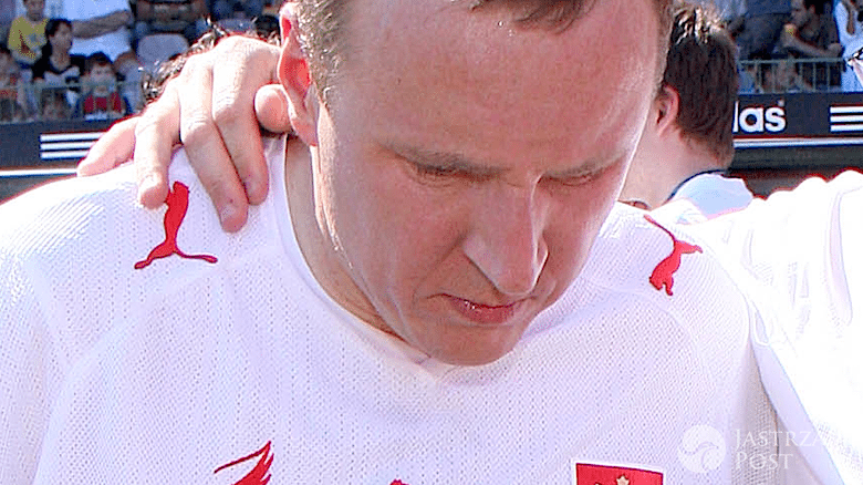 Jacek Kurski na meczu