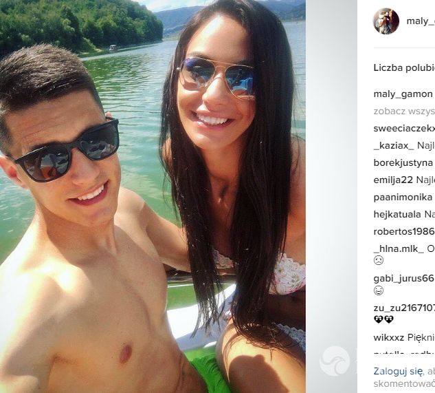 Bartosz Kapustka i Klaudia Adamczyk na wakacjach