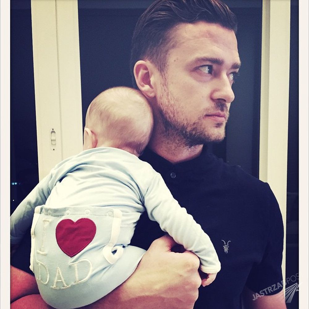 Justin Timberlake z synem, fot. Instagram