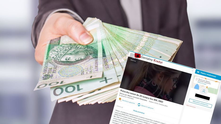 Oferty z pożyczką pojawiały się na portalach z ogłoszeniami.