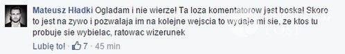 Mateusz Hładki o żartach w TVP