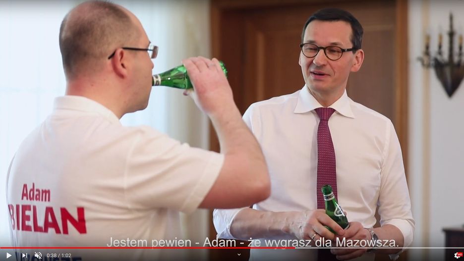 Wybory do Europarlamentu 2019. Mateusz Morawiecki udzielił Adamowi Bielanowi poparcia