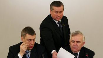 Roman Giertych, Andrzej Grzesik i Józef Gruszka