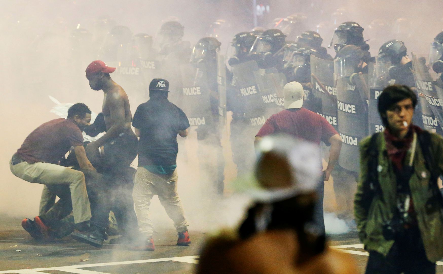 Demonstracja kontra policja