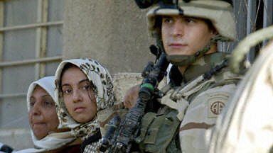 Amerykański żołnierz na posterunku