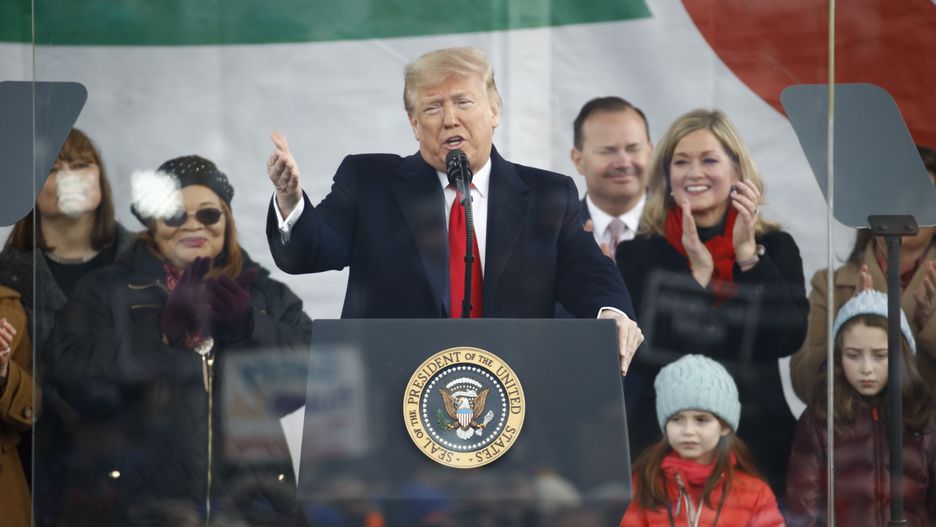 USA. Prezydent Donald Trump podczas Marszu dla Życia w Waszyngtonie, 24 stycznia br.