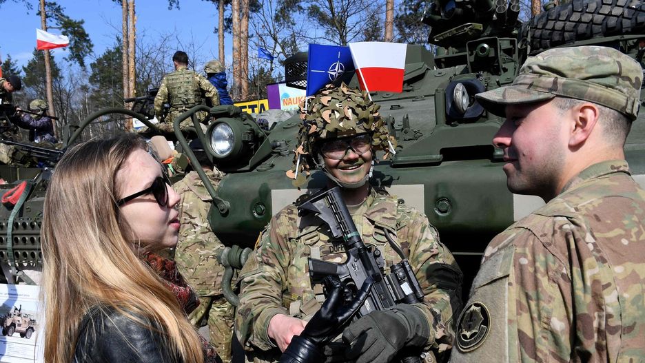  Żołnierze amerykańscy w Wesołej pod Warszawą