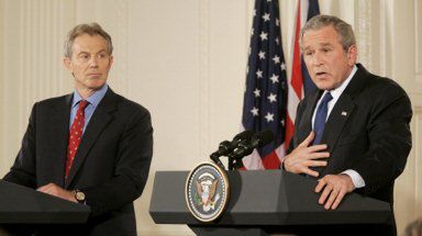 Bush i Blair o wycofaniu wojsk z Iraku
