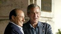 Silvio Berlusconi i George Bush