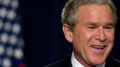 George W. Bush podczas konferencji prasowej