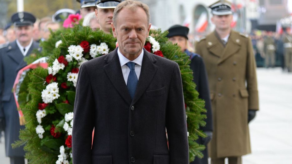 Donald Tusk podczas obchodów Święta Niepodległości w Warszawie