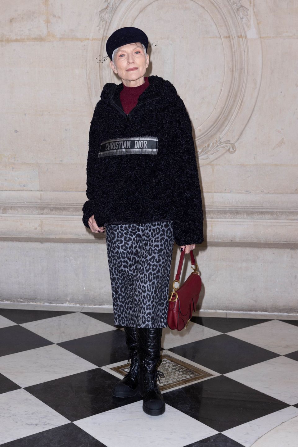 Maye Musk la mere d'Elon Musk lors du photocall du défilé Dior Haute Couture Printemps/Été 2022 dans le cadre de la Fashion Week de Paris, France, le 24 janvier 2022. © Olivier Borde/Bestimage Photocall - Dior Haute Couture Spring/Summer 2022 show as part of Paris Fashion Week in Paris, France, on January 24, 2022.