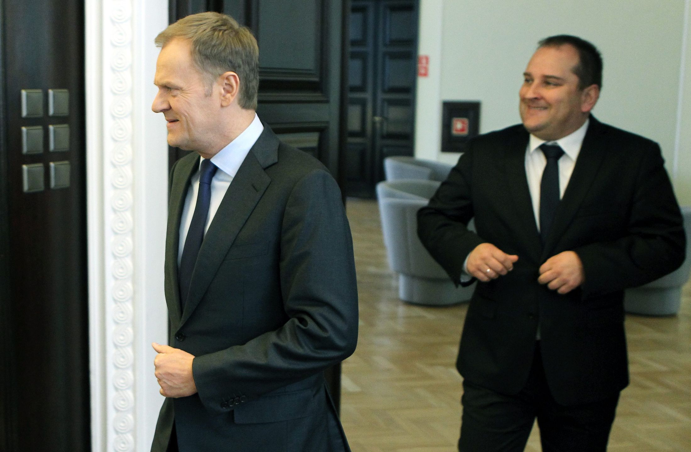 Donald Tusk i Tomasz Arabski w KPRM 