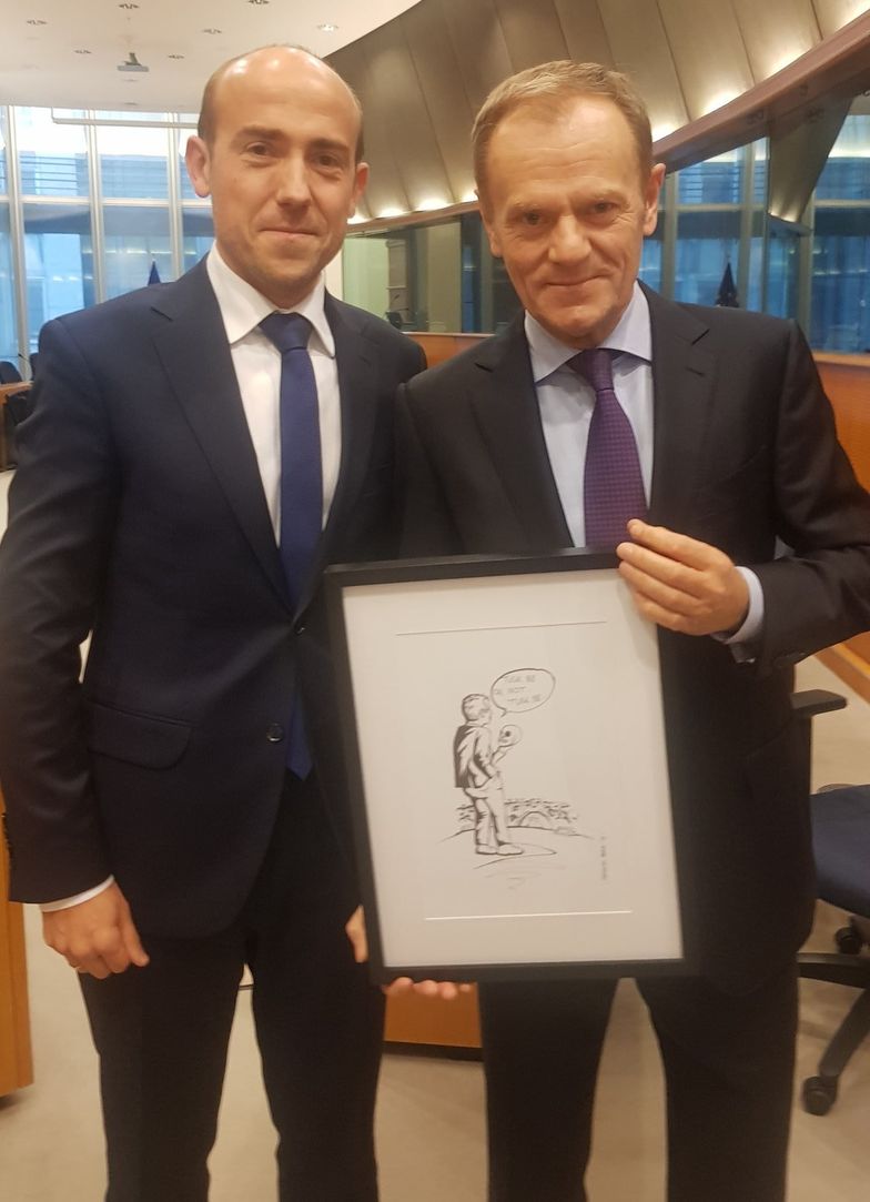 Bruksela. Borys Budka (L) oraz Donald Tusk 