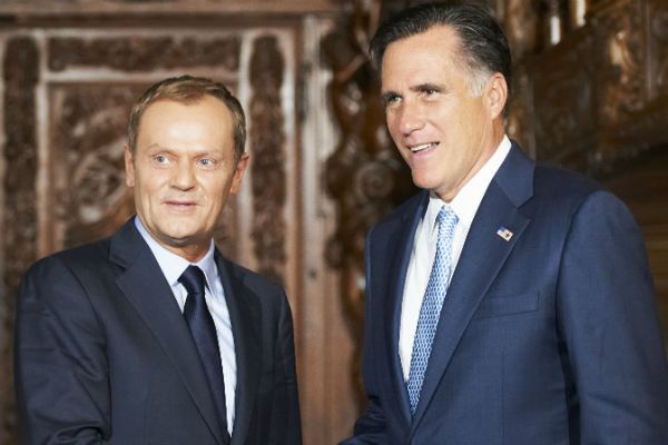 Spotkanie Mitta Romneya z DonaldemTuskiem w Gdańsku