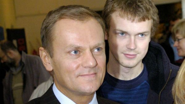 Donald Tusk i Michał Tusk - zdjęcie archiwalne