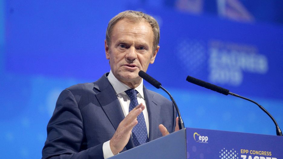 Donald Tusk na kongresie wyborczym Europejskiej Partii Ludowej