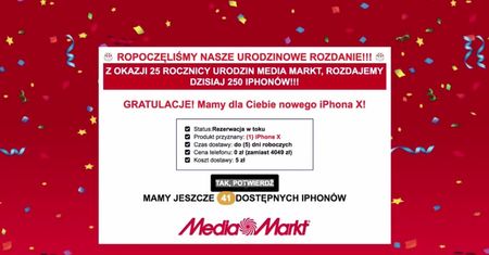 SMS od "MediaMarkt". Nie dostaniesz nowego iPhone'a, stracisz pieniądze