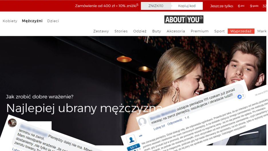 Klienci About You narzekają w sieci, że sklep opóźnia wypłaty za zwrot towaru