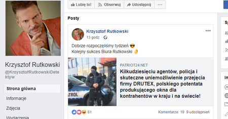 Drutex i wrogie przejęcie. Rutkowski chwali się akcją w siedzibie firmy
