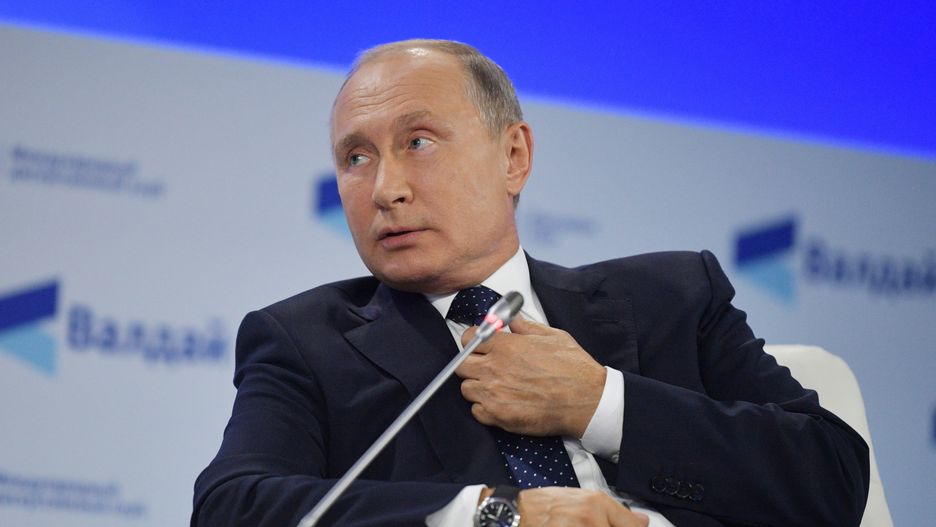 Władimir Putin podczas debaty w Soczi