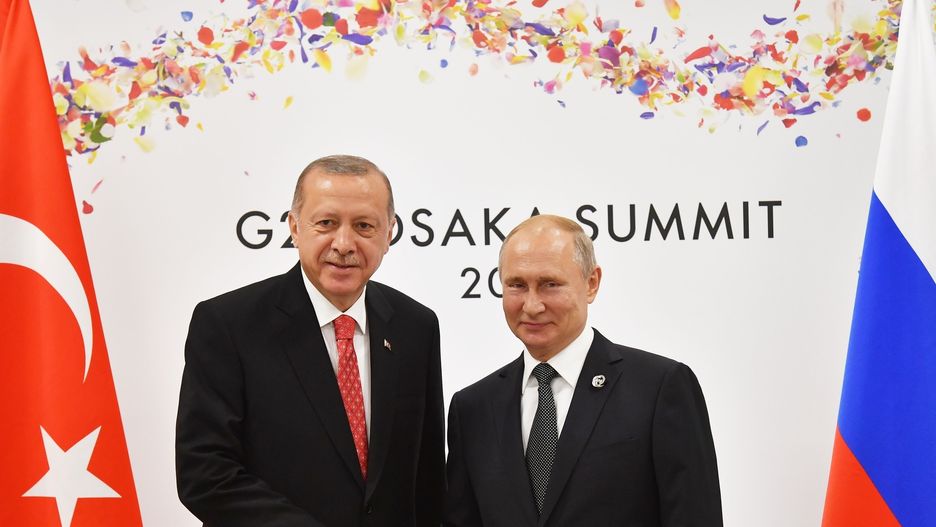 Prezydent Turcji Recep Tayyip Erdogan i prezydent Rosji Władimir Putin