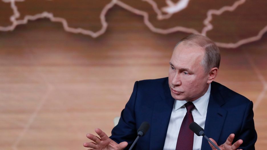 Władimir Putin podczas corocznej konferencji prasowej