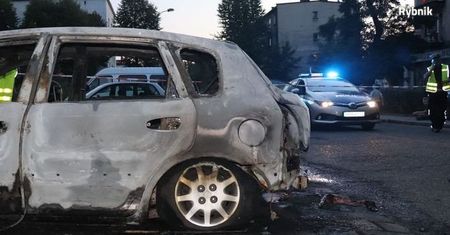 Dziecko w płonącym aucie - śledztwo w Rybniku. 3-latek wciąż nieprzytomny