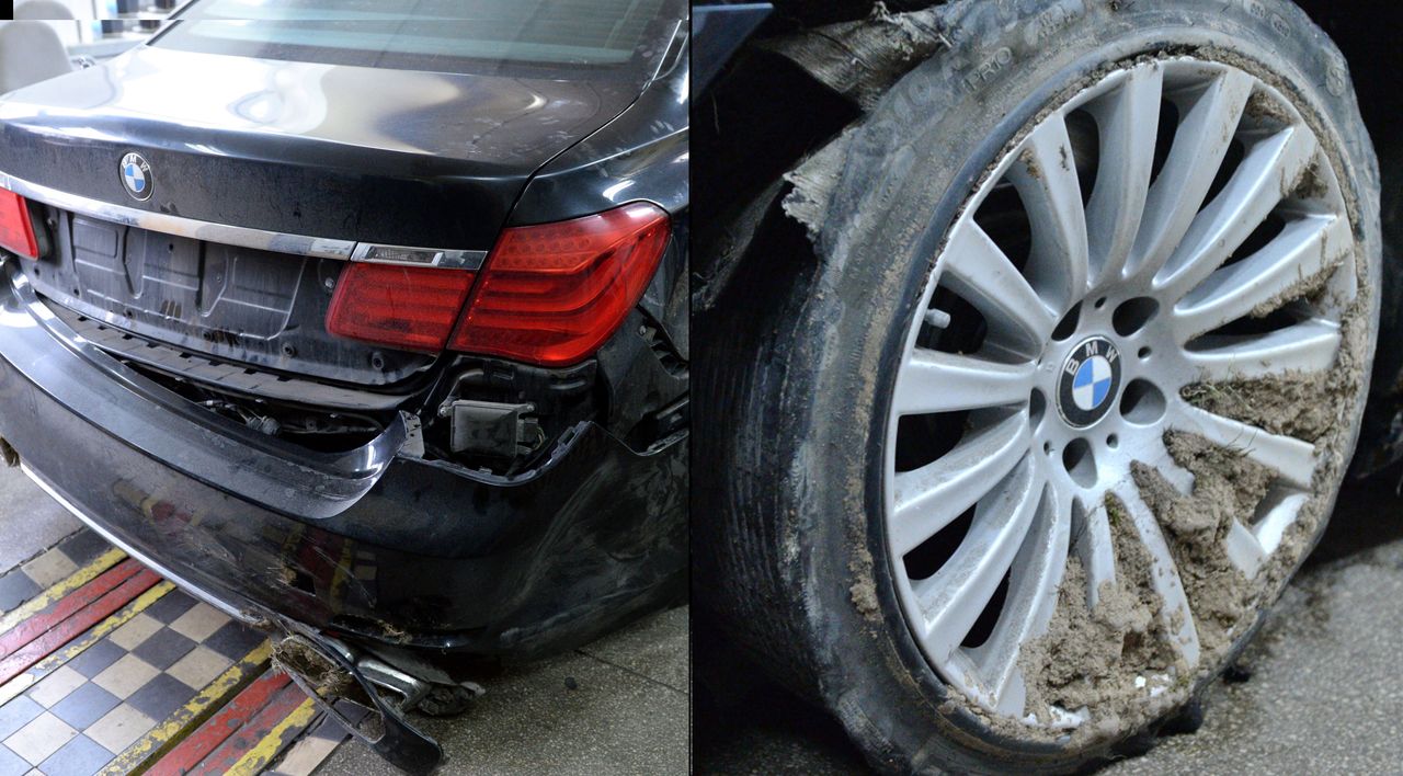 Zobacz zniszczenia prezydenckiej limuzyny