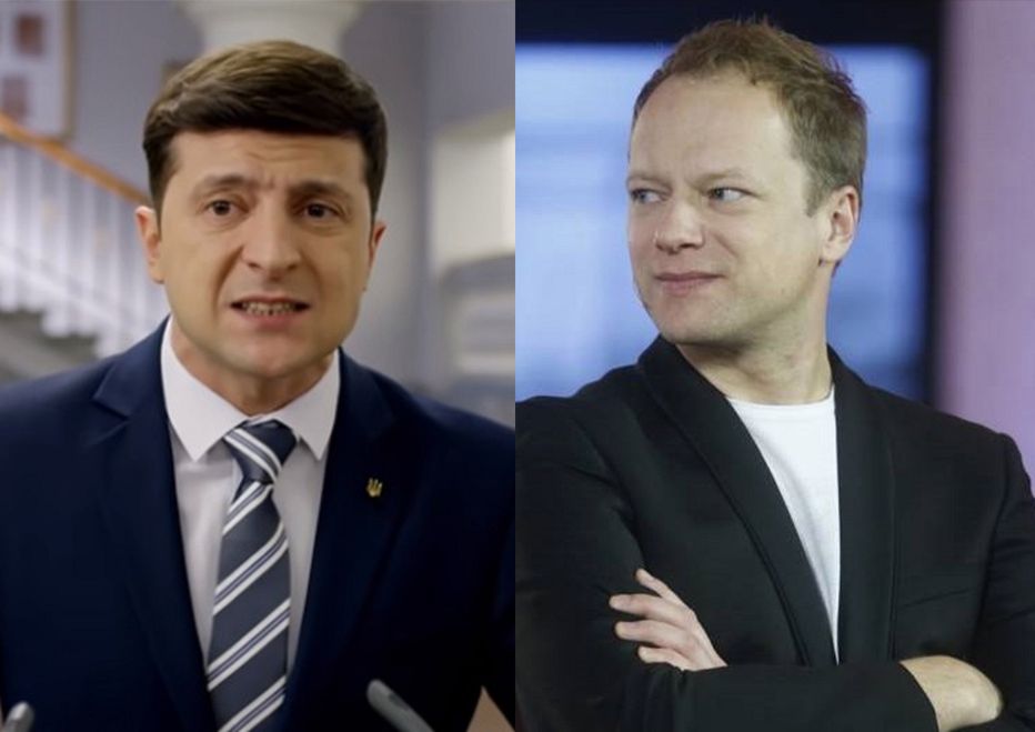 Wołodymyr Zełenski i Maciej Stuhr