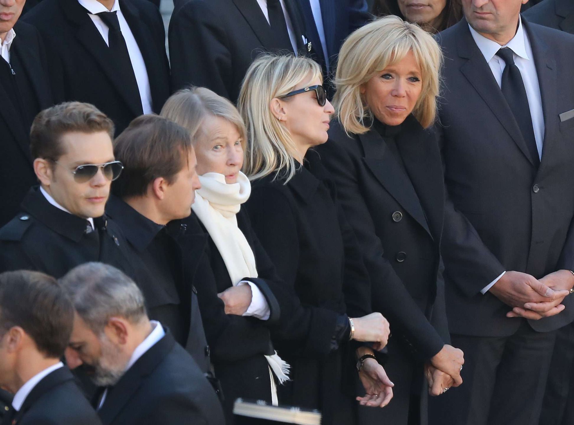 Brigitte Macron zalana łzami na pogrzebie Charles'a Aznavoura
