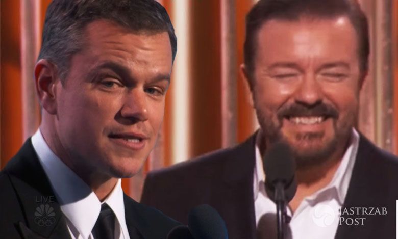 Złote Globy 2016 - Matt Damon, Ricky Gervais