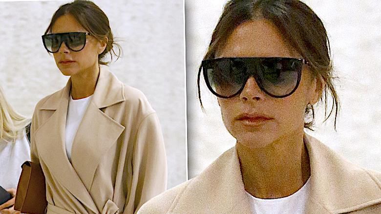 Victoria Beckham na lotnisku w Nowym Jorku