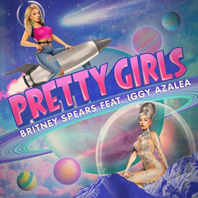 Okładka singla Britney Spears i Iggy Azalea do piosenki Pretty Girls