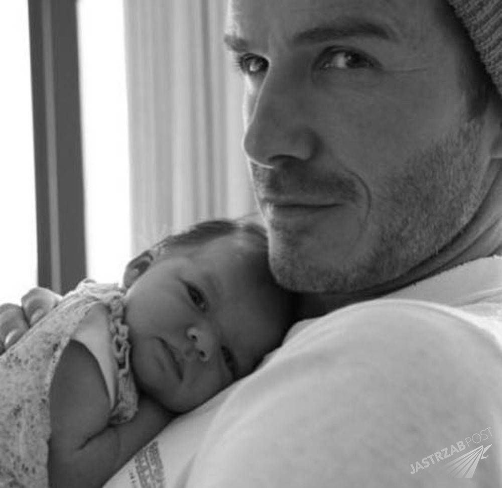 Daivd Beckham z córką, Harper, fot. Facebook