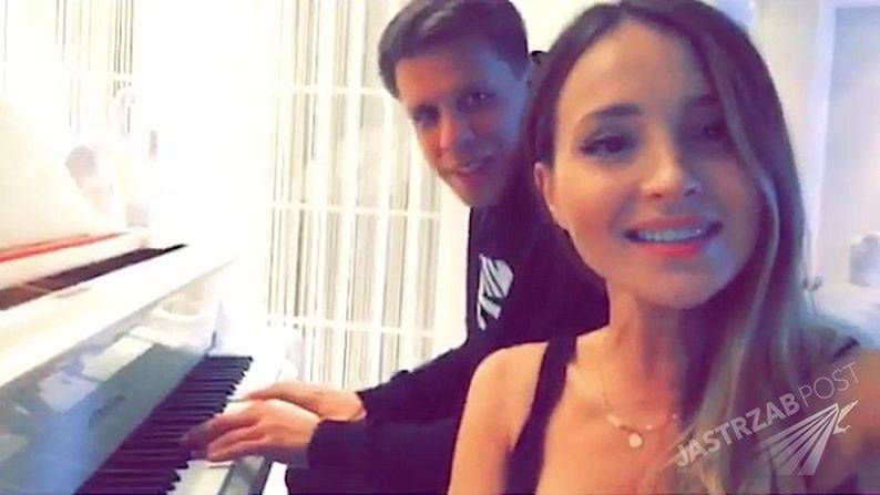 Marina Łuczenko śpiewa z Wojciechem Szczęsnym na Instagramie