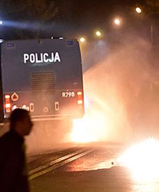 Starcia chuliganów z policją w Knurowie