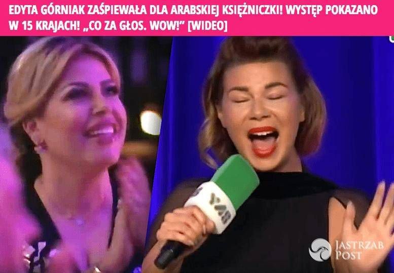 Najpopularniejsze artykuły o Edycie Górniak
4. Edyta zaśpiewała dla arabskiej księżniczki