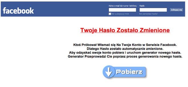 Atak na polskich użytkowników Facebooka