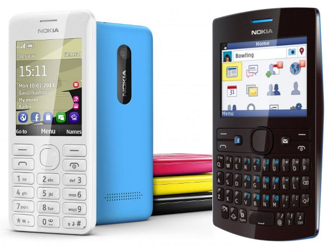 Nokia Asha 206 (po lewej) i 205 (po prawej)